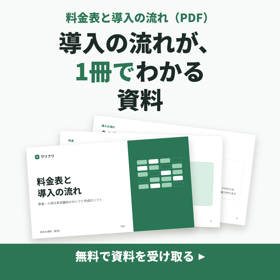 ワリフリの見本のクリエイティブ(導入の手間 × 資料の表紙を重ねる+ダウンロード):導入の流れが、1冊でわかる資料(1:1)